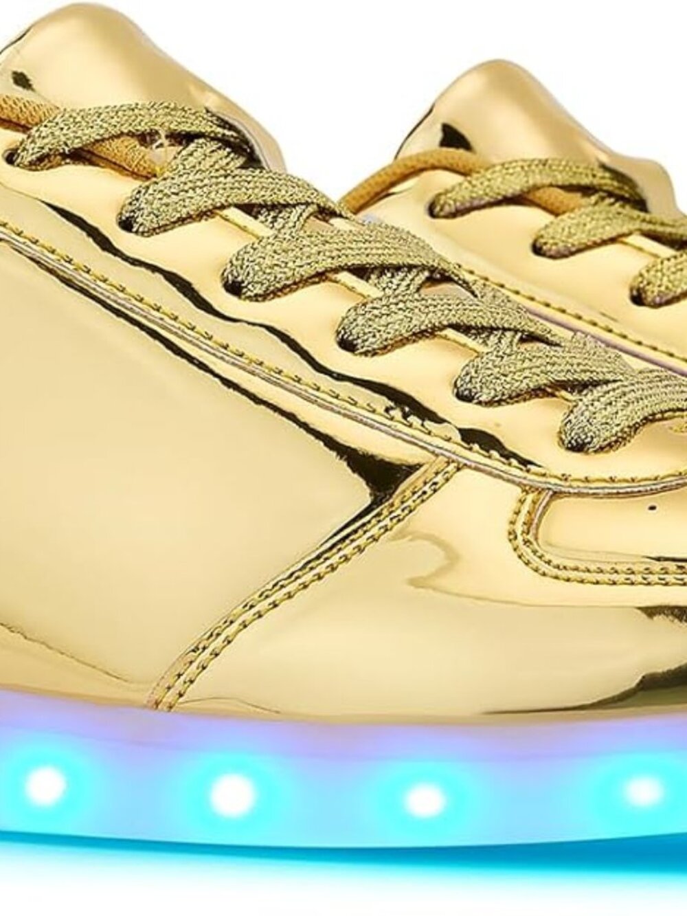 Led Light Up Shoes Women's Size 10 Gold